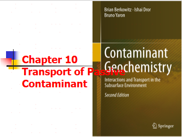 GS EGC Chapter 10 Transport of Passive Contaminant